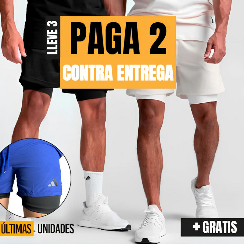 ActiveFlow Shorts Compre 1 reciba 3